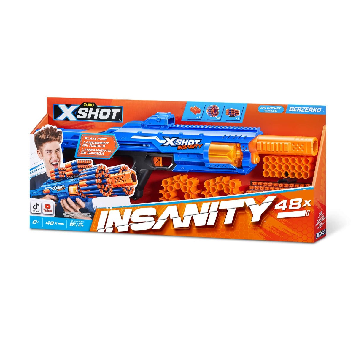 Buy X Shot Insanity Berzerko 6 Shot with 48 darts Shooter | Yallatoys.com