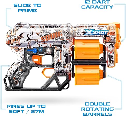 Buy X-Shot Skins Menace Sonic with 8 Darts (Sold Separately Subjected to Availability) | Yallatoys.com