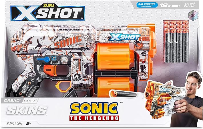 Buy X-Shot Skins Menace Sonic with 8 Darts (Sold Separately Subjected to Availability) | Yallatoys.com