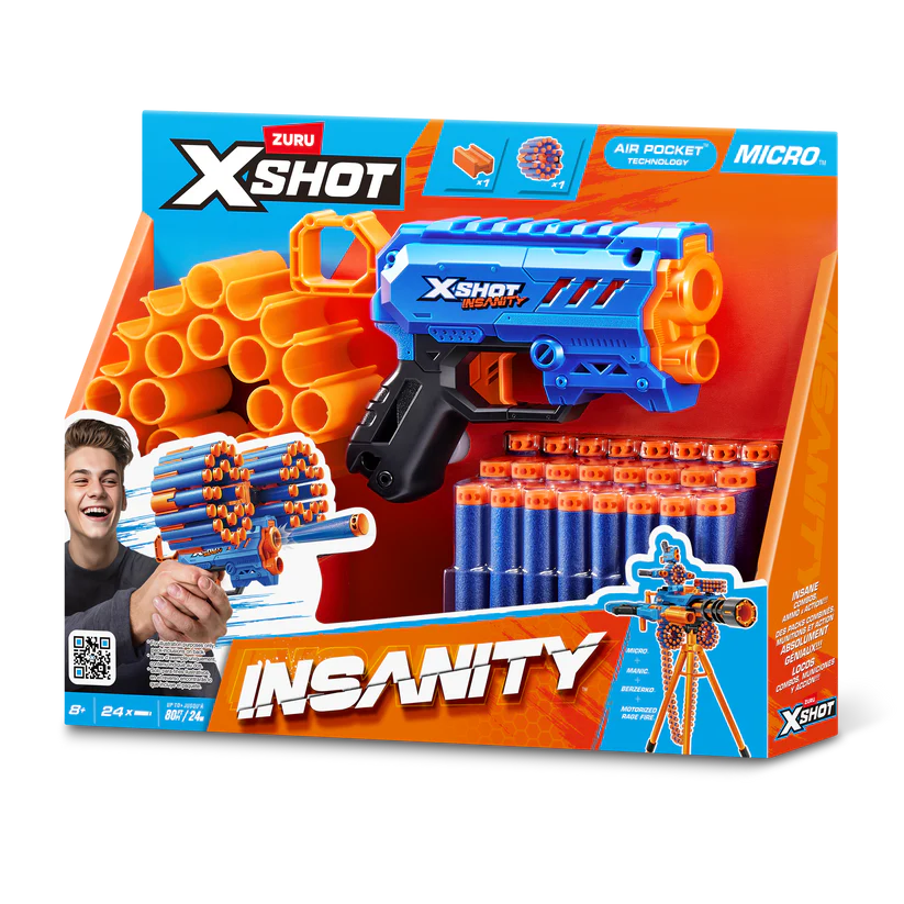 Buy X Shot Insanity Micro (24 Darts) | Yallatoys.com
