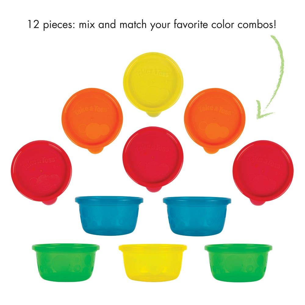 The First Years  Take & Toss 4.5Oz Snack Cups With Lids Pack Of 6 The First Years Yallatoys