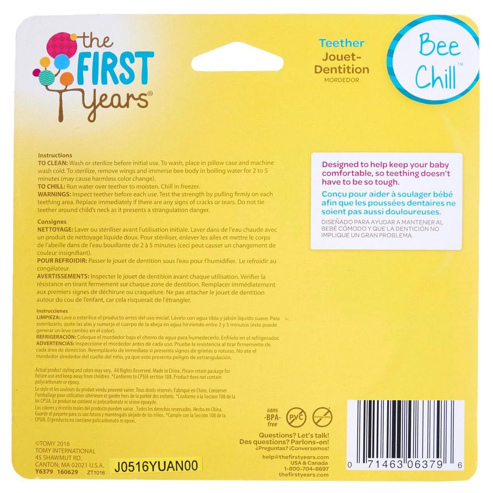 The First Years  Bee Chill Teether The First Years Yallatoys