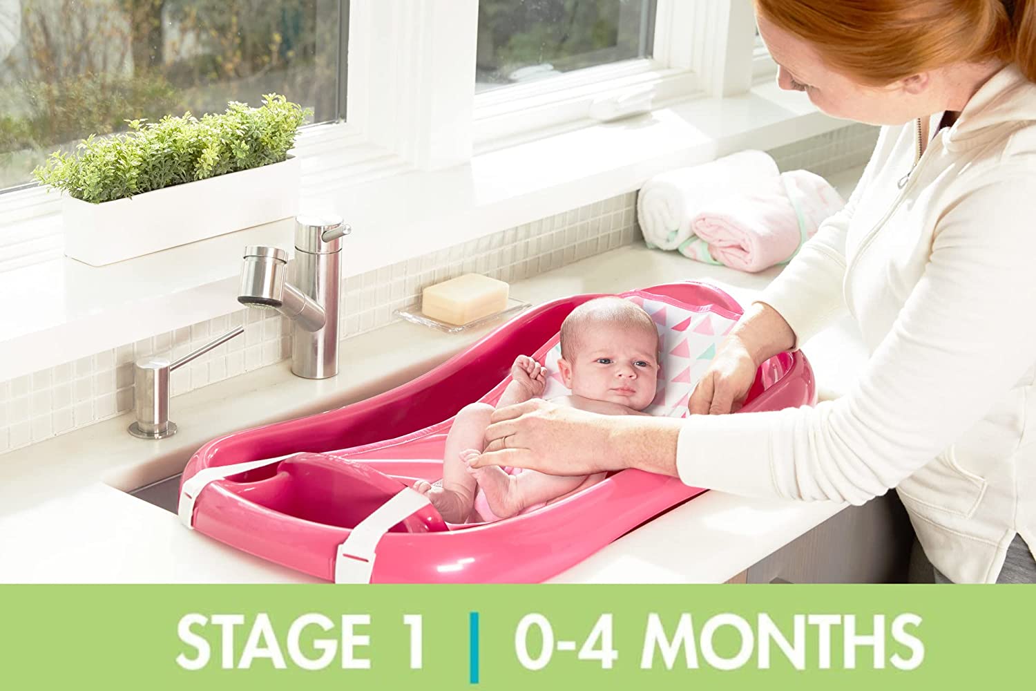 The First Years  Sure Comfort Tub Pink/Whale Sling The First Years Yallatoys