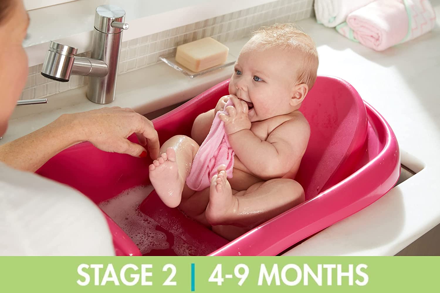 The First Years  Sure Comfort Tub Pink/Whale Sling The First Years Yallatoys