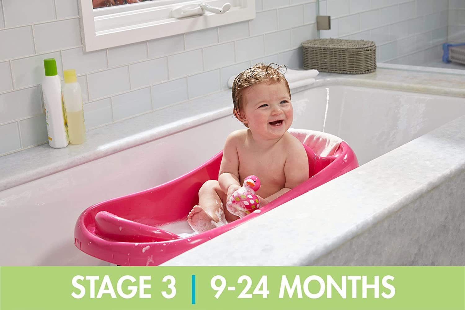 The First Years  Sure Comfort Tub Pink/Whale Sling The First Years Yallatoys