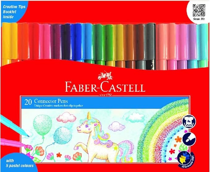 Buy Faber Castell Connector Felt Pen 20 Colors | Yallatoys.com