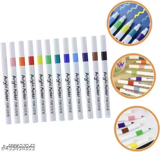 Buy 12 pcs Small Acrylic Marker Pens | Yallatoys.com