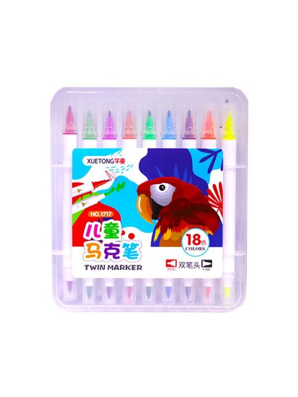Buy Twin Marker Color Pens 18 Pcs | Yallatoys.com