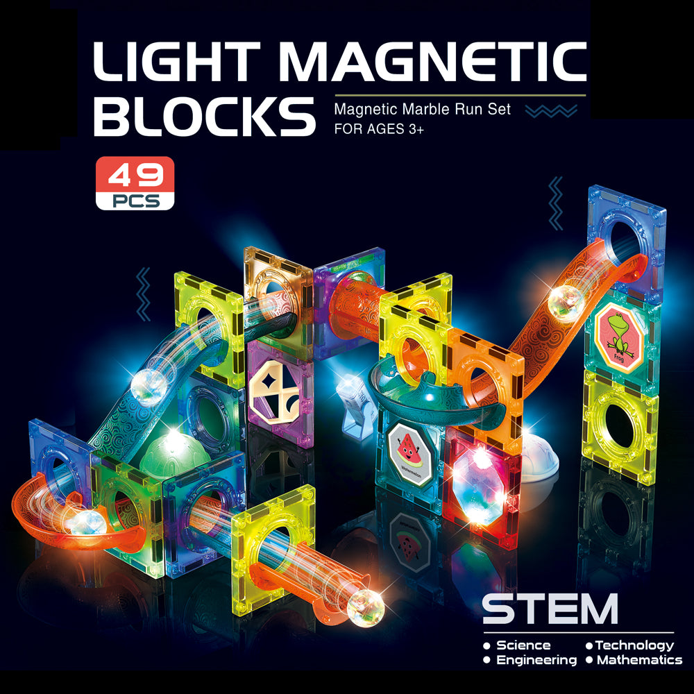 Buy Magnetic Light Ball Track Building Blocks 49pcs | Yallatoys.com
