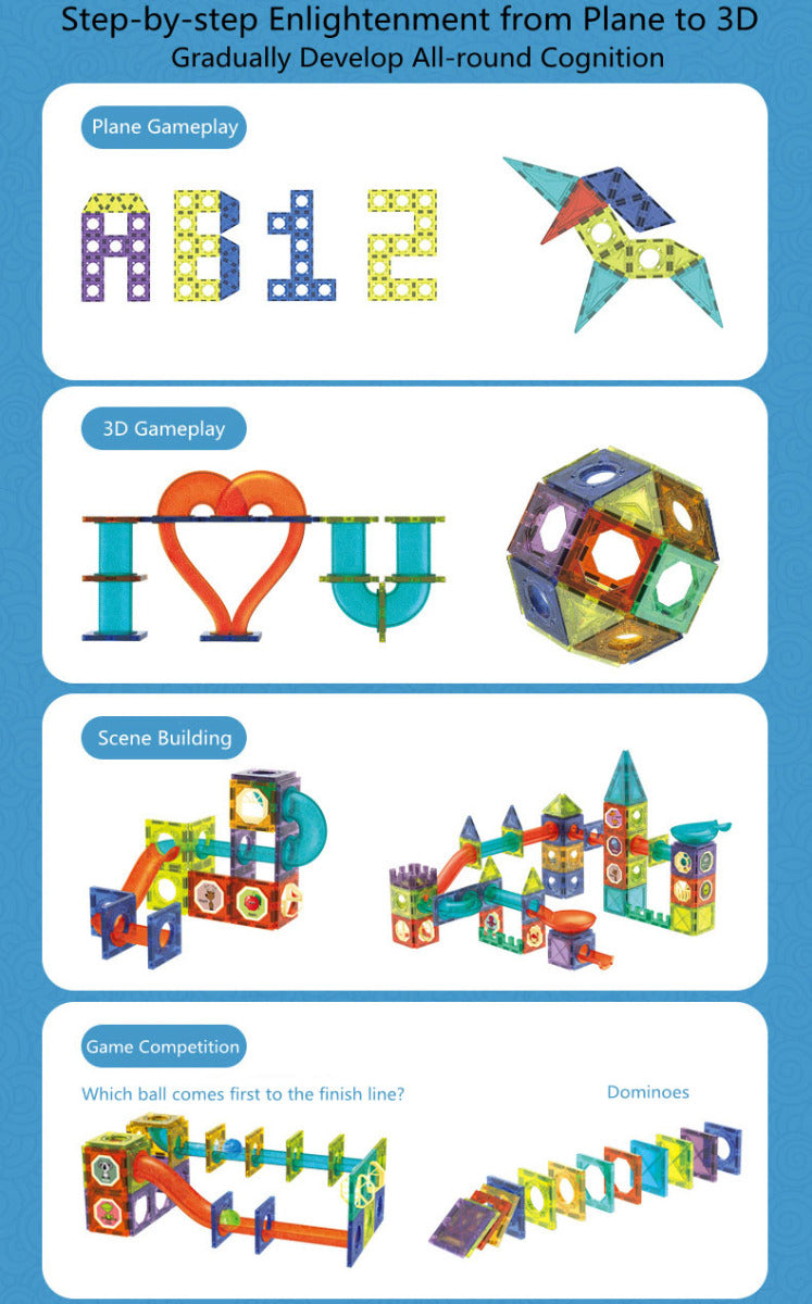 Buy Magnetic Light Ball Track Building Blocks 49pcs | Yallatoys.com