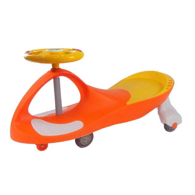Buy Swing Car for Kids Orange Yellow with Light Wheels | Yallatoys.com