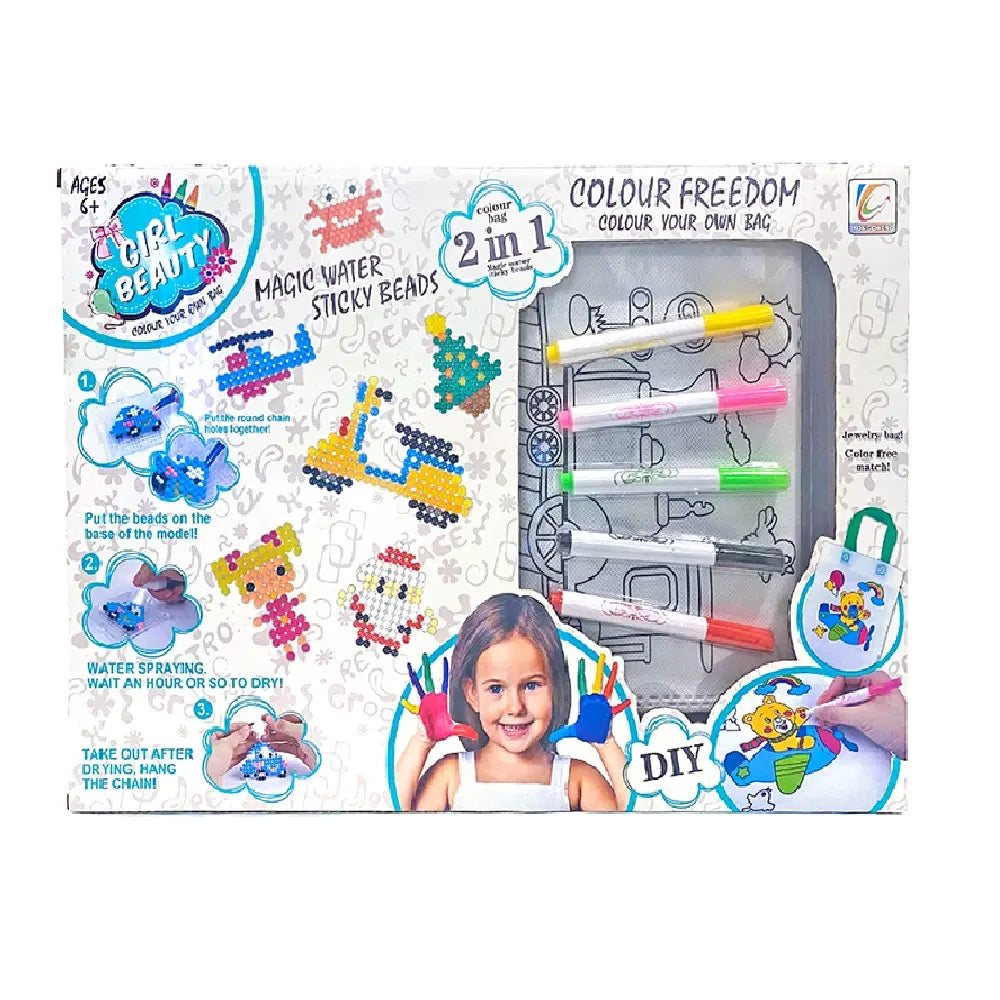 Buy Diy Graffiti Bag With Magic Water Sticky Beads | Yallatoys.com