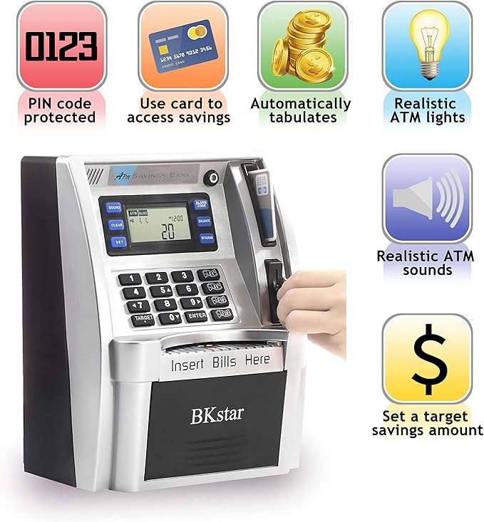 Buy Atm Savings Bank Personal Atm Cash Coin Money Savings Bank | Yallatoys.com