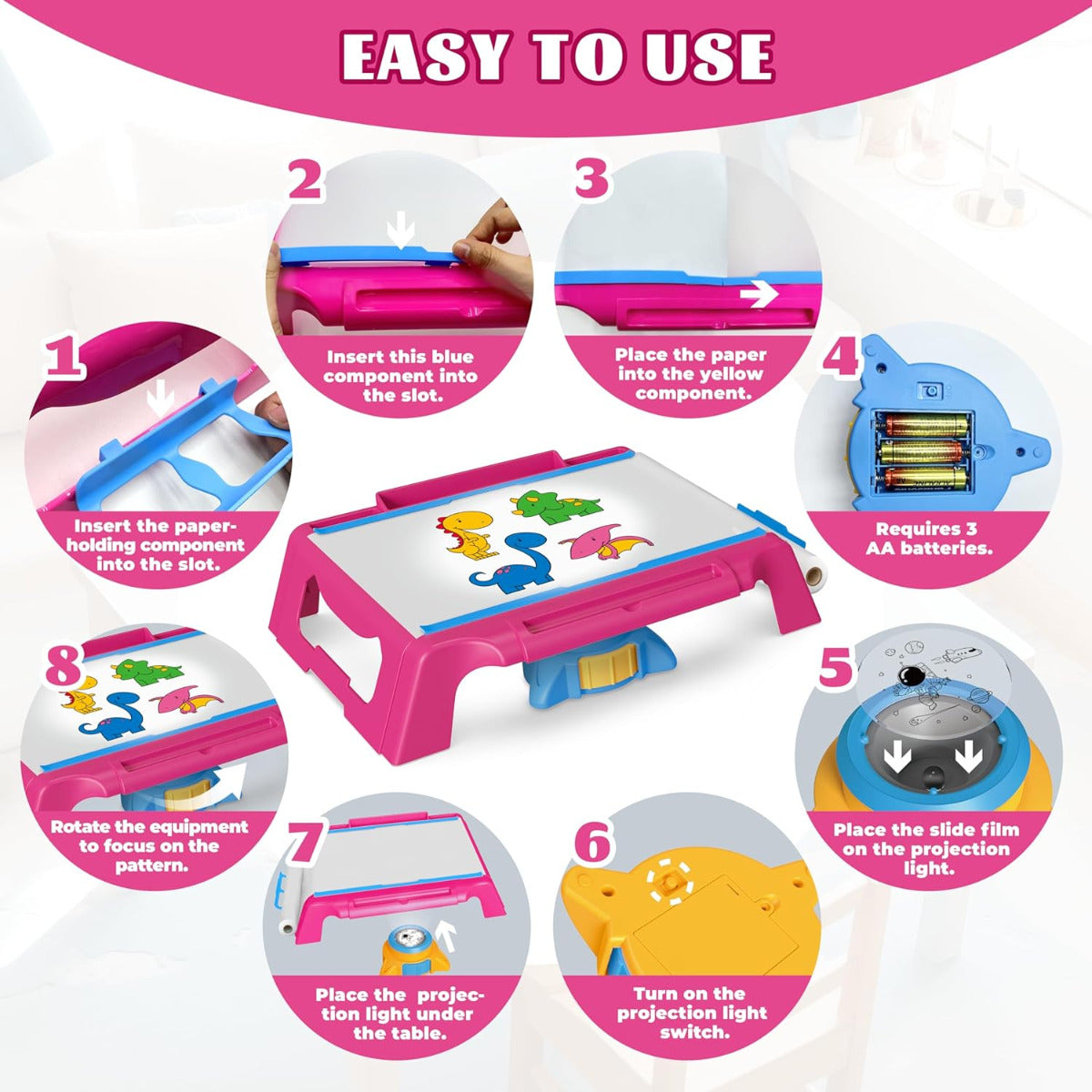 Buy Projection Drawing Board Pink | Yallatoys.com