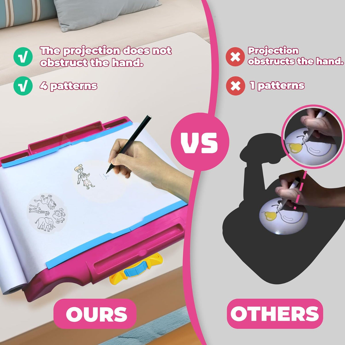 Buy Projection Drawing Board Pink | Yallatoys.com