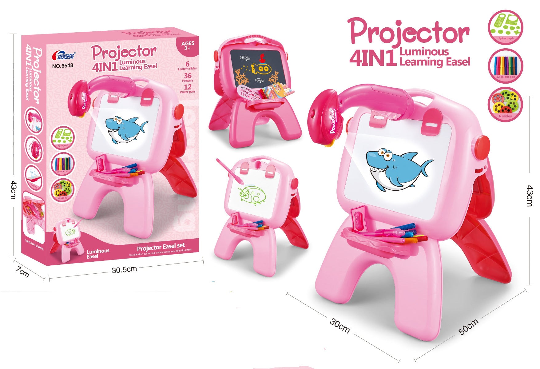 Buy Projection Luminous Learning Drawing Board 4 in 1 | Yallatoys.com