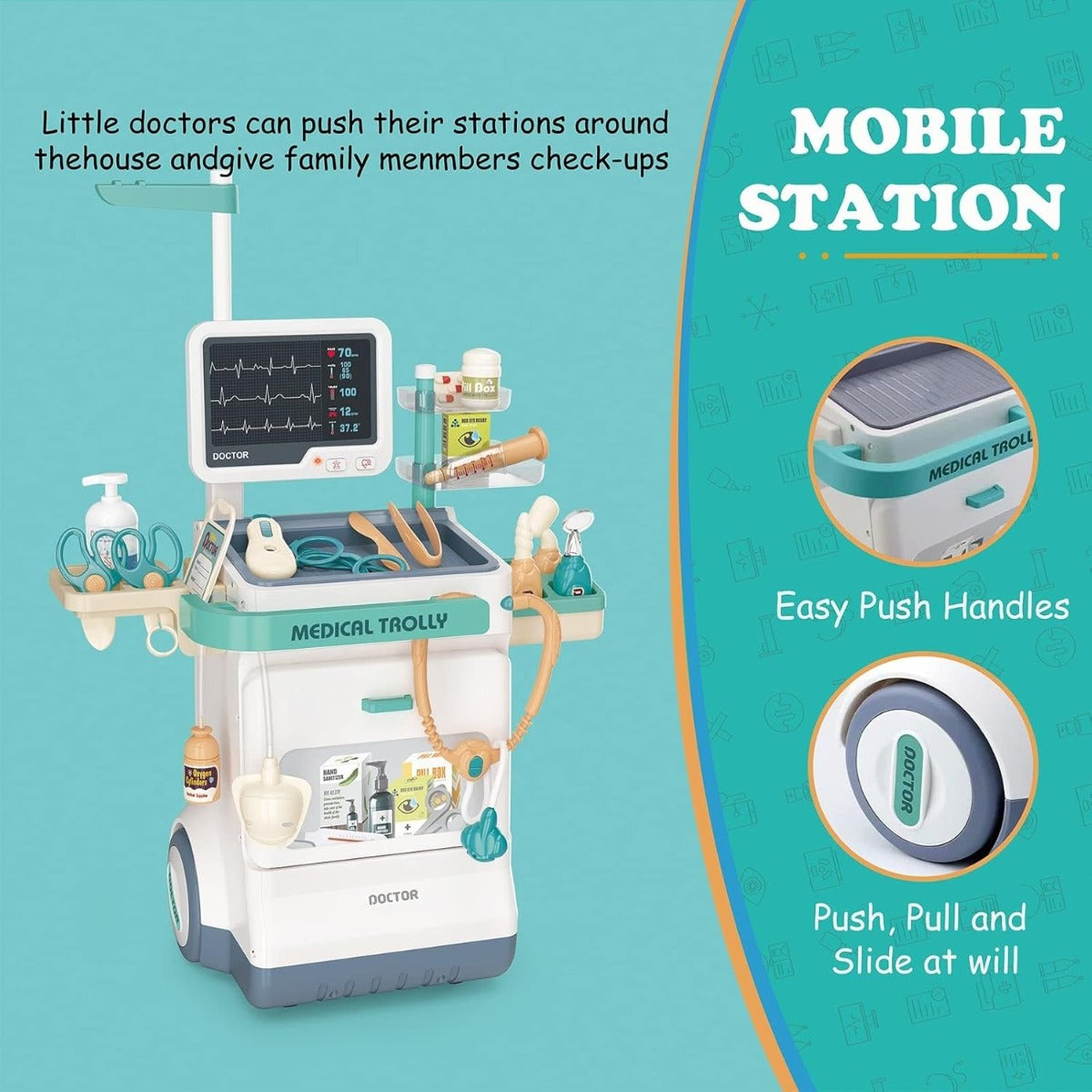 Buy Doctor Kit for Kid Pretend Medical Station Toy Set | Yallatoys.com