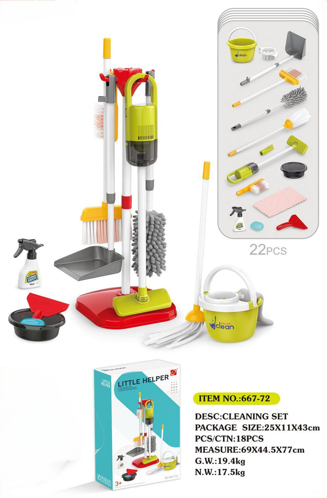 Buy Piqoqo Cleaning Set With Functions Red Color | Yallatoys.com