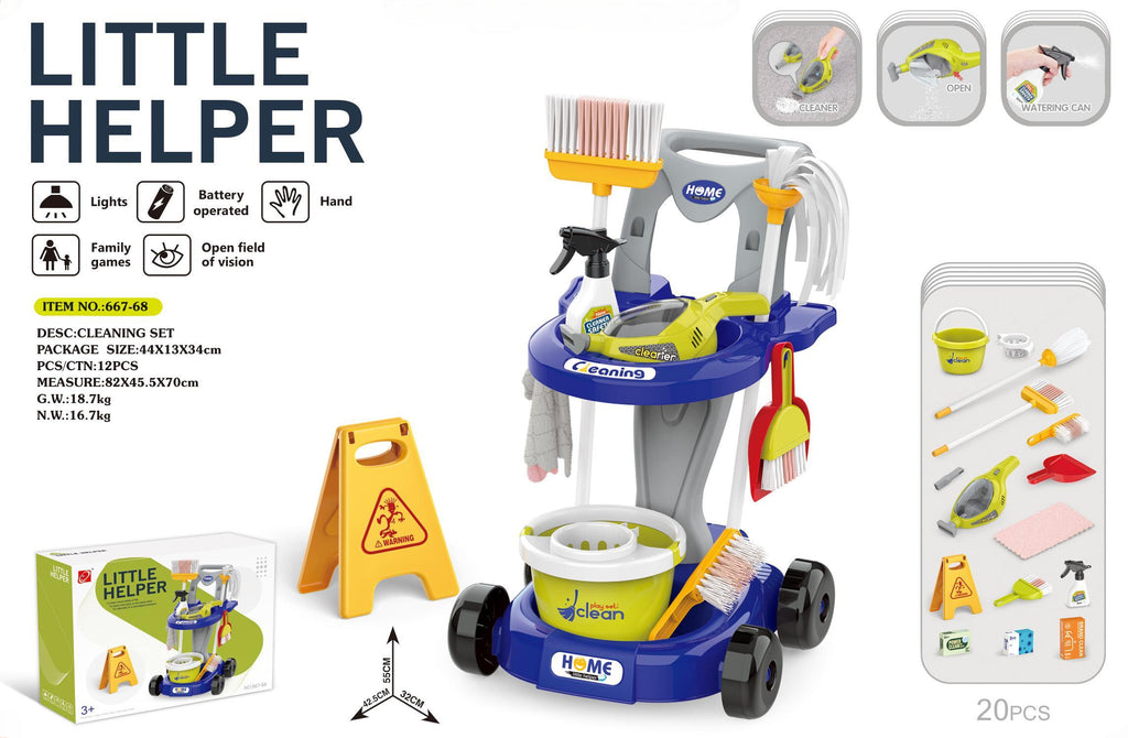 Buy Piqoqo Little Helper Cleaning Set Blue Color | Yallatoys.com