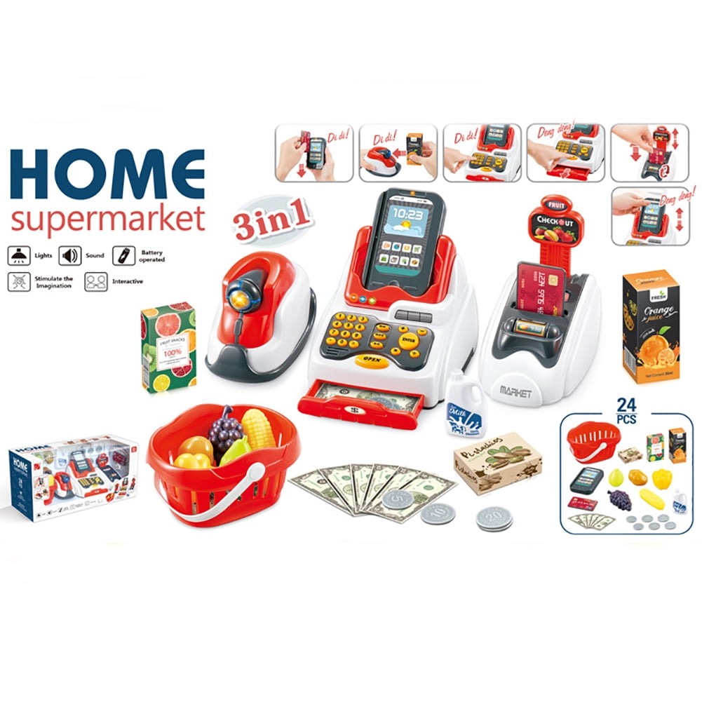 Buy Smart Cash Register Toy Set Kids Cash Register Checkout Toys, Educational Toys | Yallatoys.com