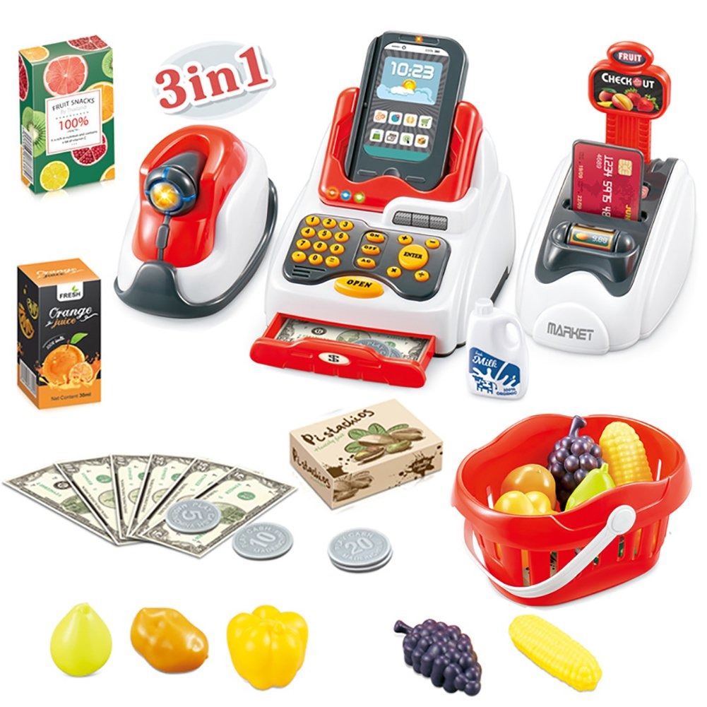 Buy Smart Cash Register Toy Set Kids Cash Register Checkout Toys, Educational Toys | Yallatoys.com