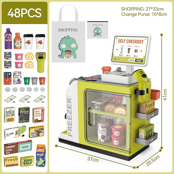 Buy Cash Register Playset For Kids 46pcs | Yallatoys.com