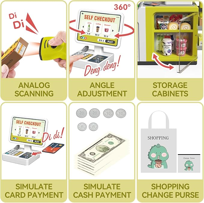 Buy Cash Register Playset For Kids 46pcs | Yallatoys.com