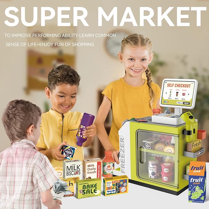 Buy Cash Register Playset For Kids 46pcs | Yallatoys.com