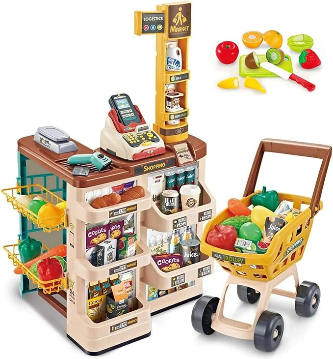 Buy Super Market Combination Playset Yellow color | Yallatoys.com