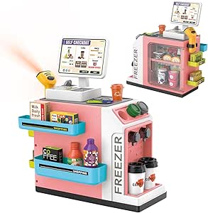 Buy Cash Register Playset For Kids Pink 46pcs | Yallatoys.com