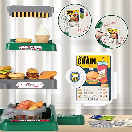 Buy Mini fast food chain Green color | Yallatoys.com