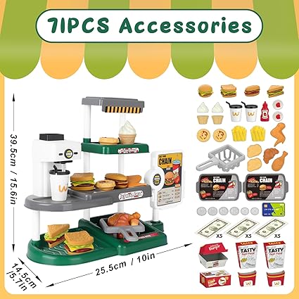 Buy Mini fast food chain Green color | Yallatoys.com