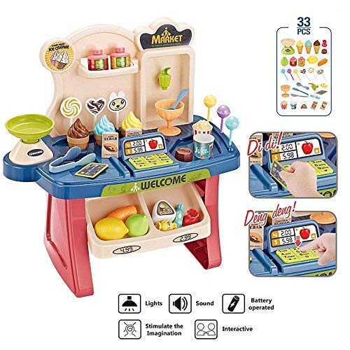 Buy Little Hands Plastic Luxury Mini Supermarket Shop with 33 Accessories | Yallatoys.com
