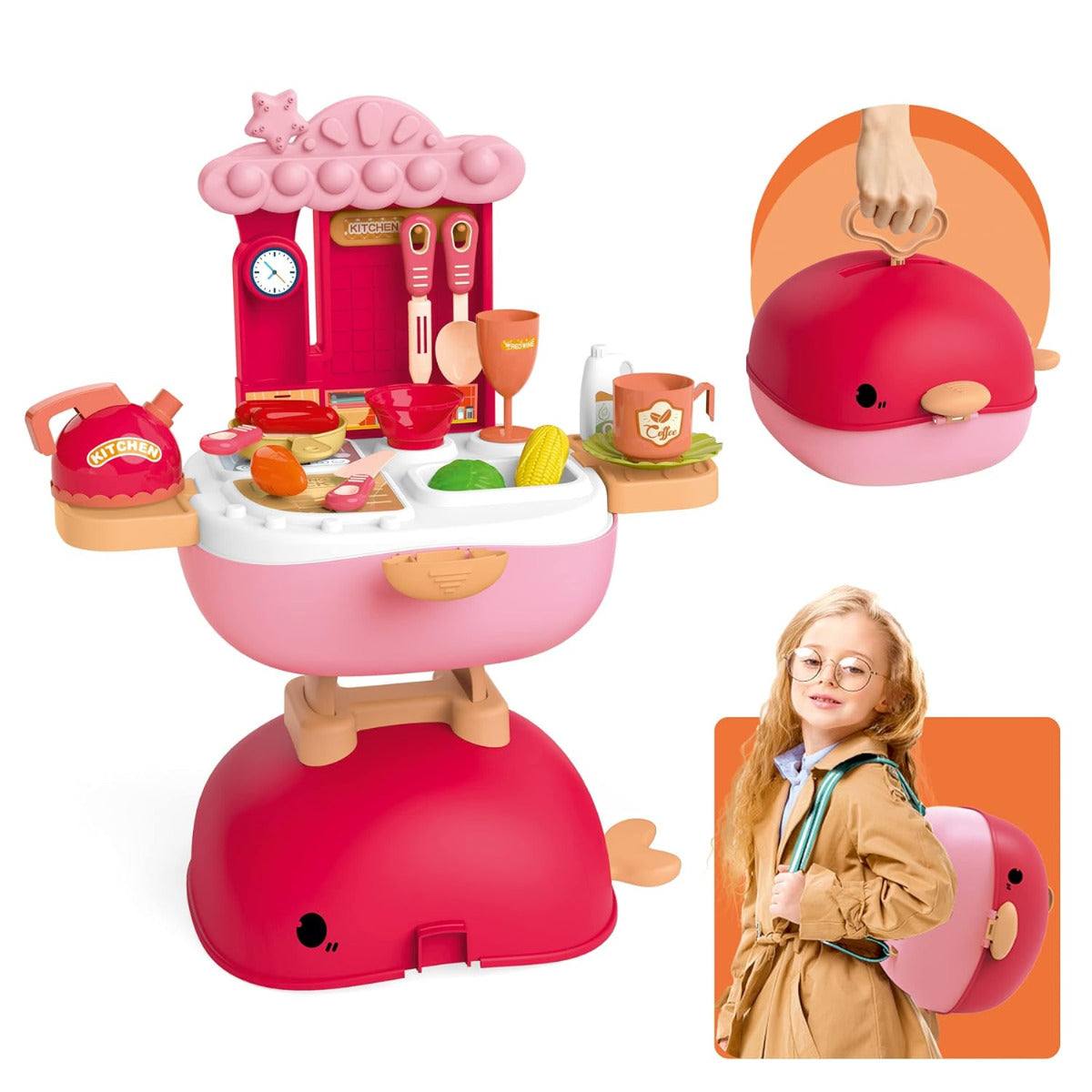Buy Whale Kitchen Counter Pink | Yallatoys.com