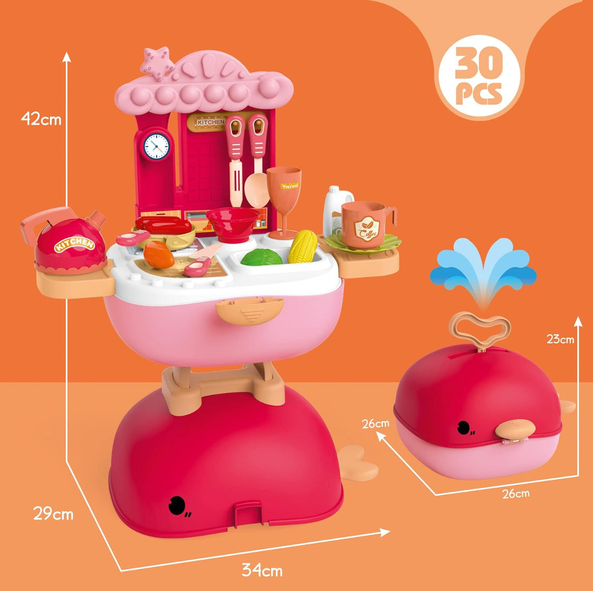 Buy Whale Kitchen Counter Pink | Yallatoys.com