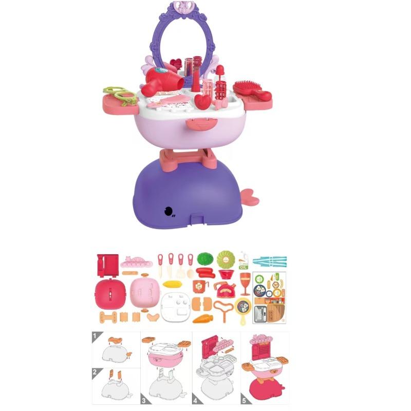 Buy Dressing Table And Bag Purple Whale | Yallatoys.com