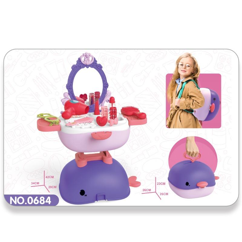 Buy Dressing Table And Bag Purple Whale | Yallatoys.com