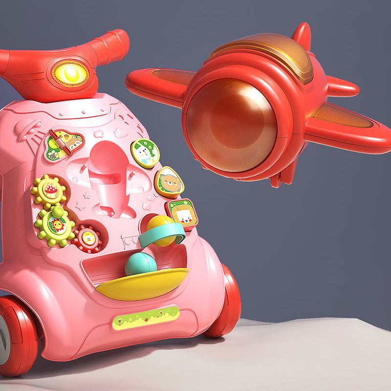 Buy Baby Multifunctional Musical Walkers with Shooting Game Pink | Yallatoys.com
