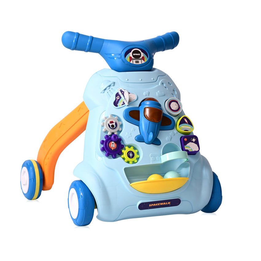 Buy Baby Multifunctional Musical Walkers with Shooting Game Blue | Yallatoys.com