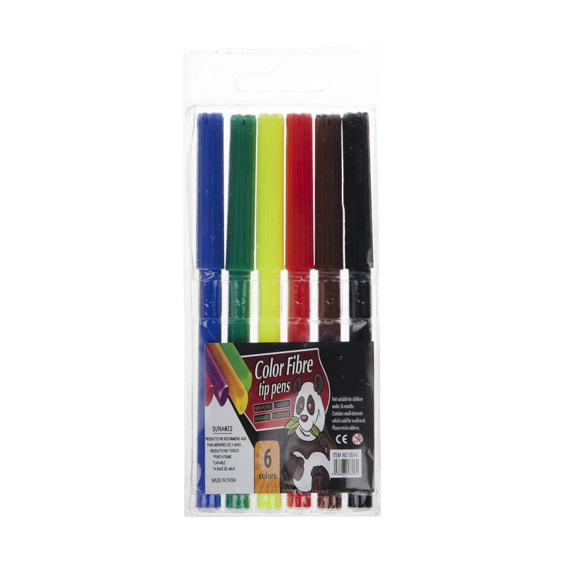 Buy Fibre Tip Pens 6 Colors | Yallatoys.com