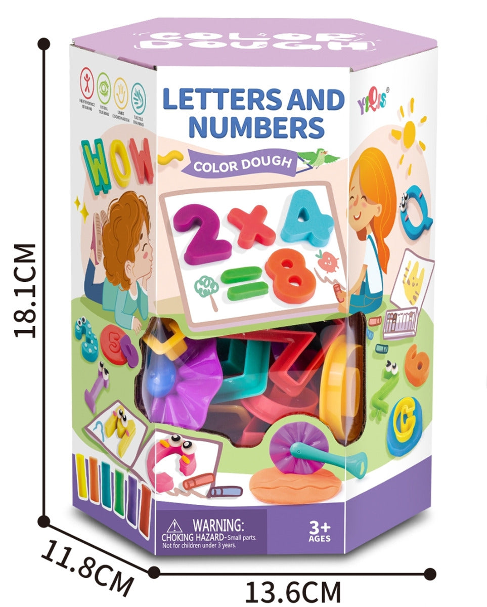 Buy Mondel Letter And Numbers Color Dough | Yallatoys.com