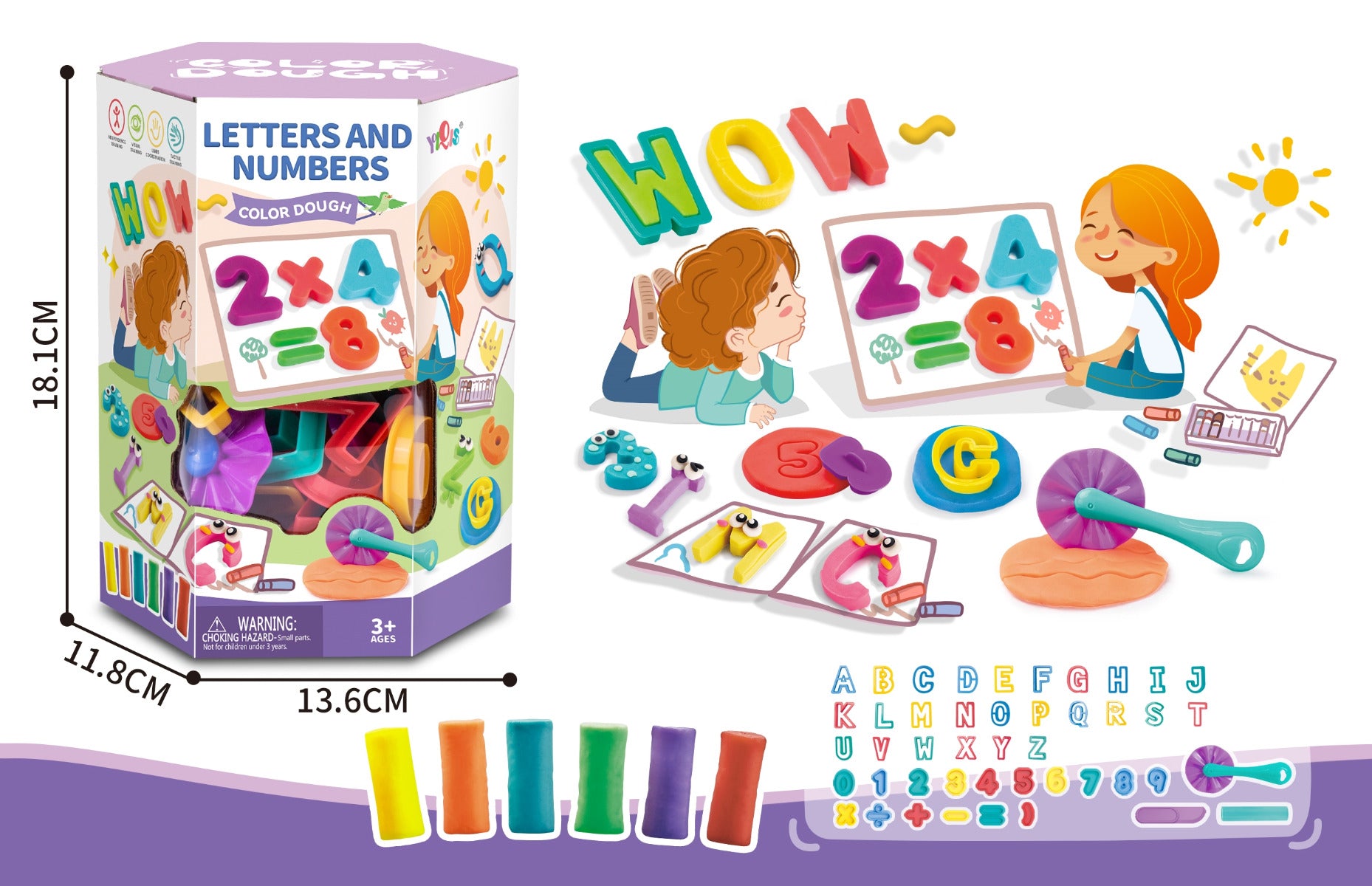 Buy Mondel Letter And Numbers Color Dough | Yallatoys.com