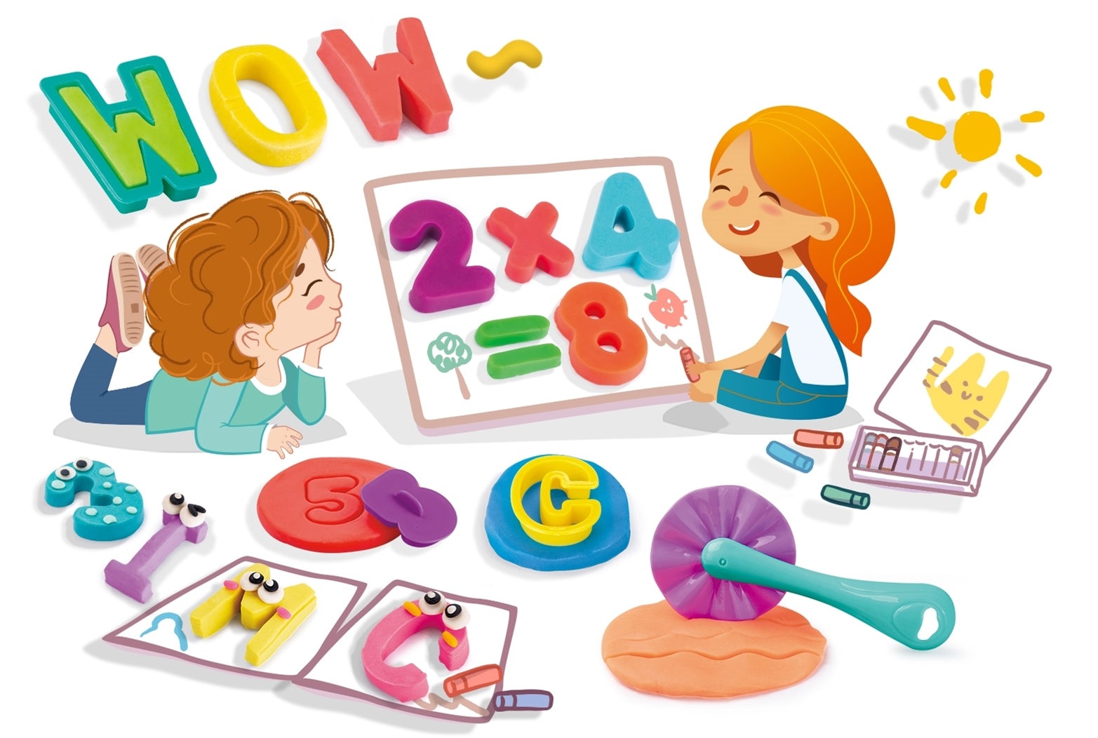 Buy Mondel Letter And Numbers Color Dough | Yallatoys.com