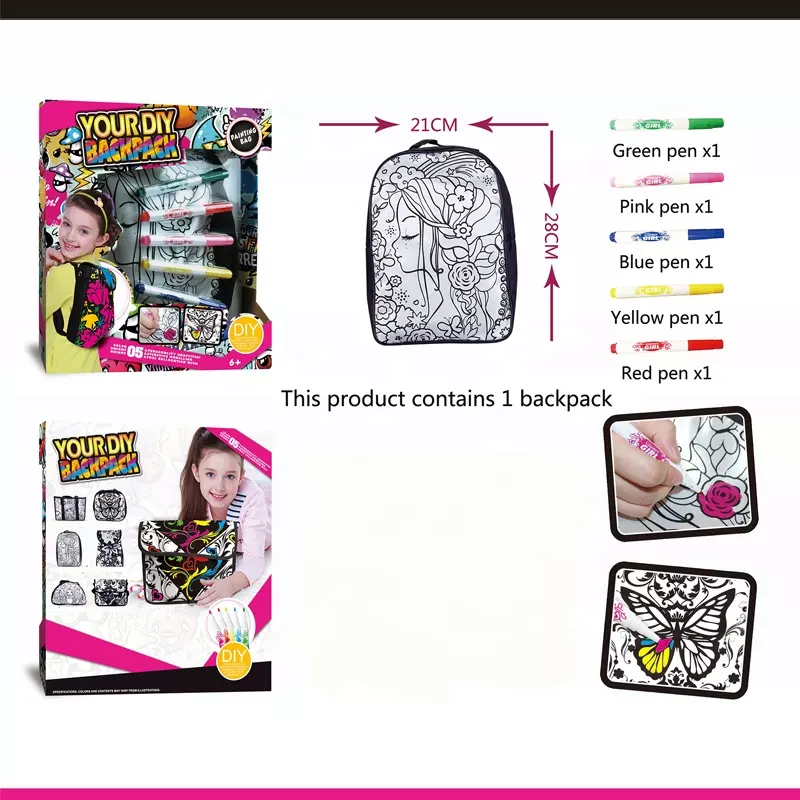 Buy DIY Graffiti Coloring Bag Pack | Yallatoys.com
