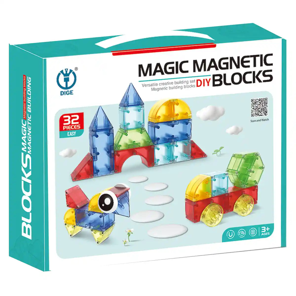 Buy Magic Magnetic Building Blocks 98Pcs Set | Yallatoys.com