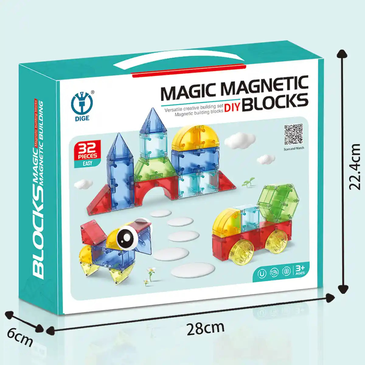 Buy Magic Magnetic Building Blocks 98Pcs Set | Yallatoys.com