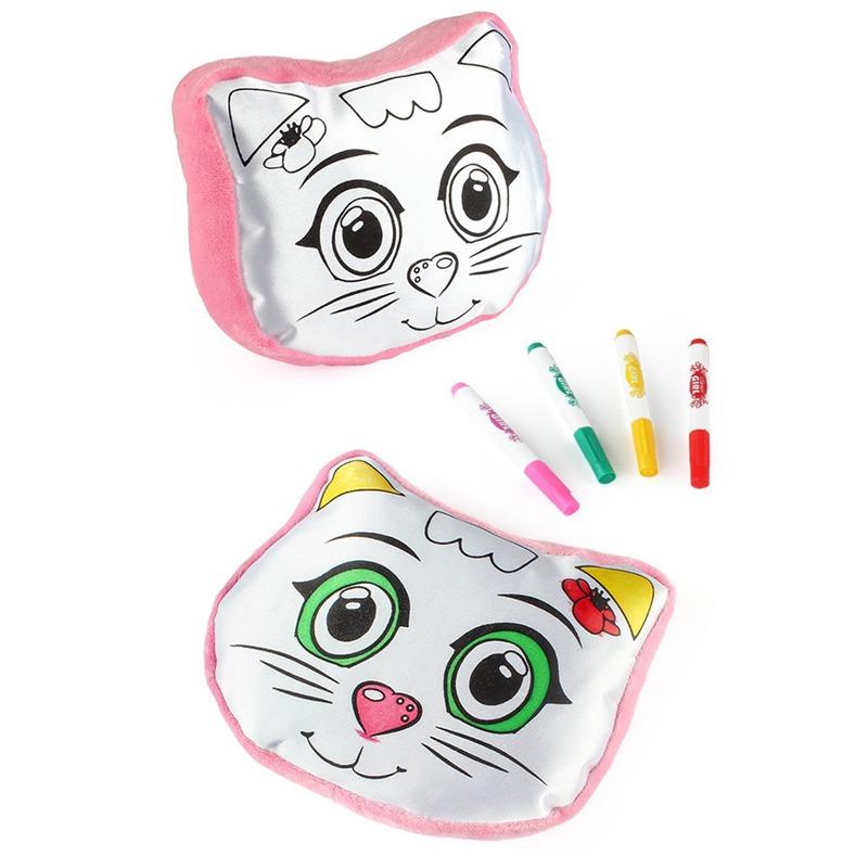 Buy DIY Graffiti Coloring Cat Pillow | Yallatoys.com