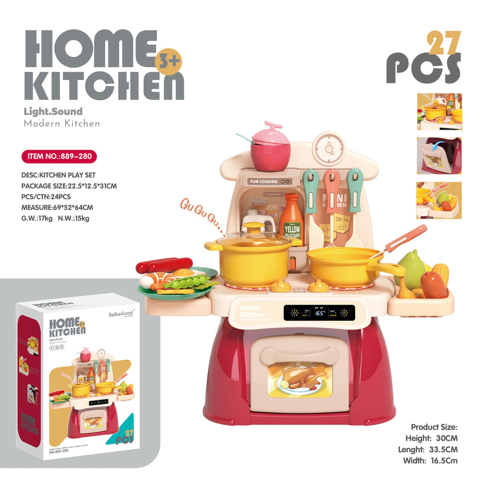 Buy Mini Electronic kitchen Playset Red color | Yallatoys.com