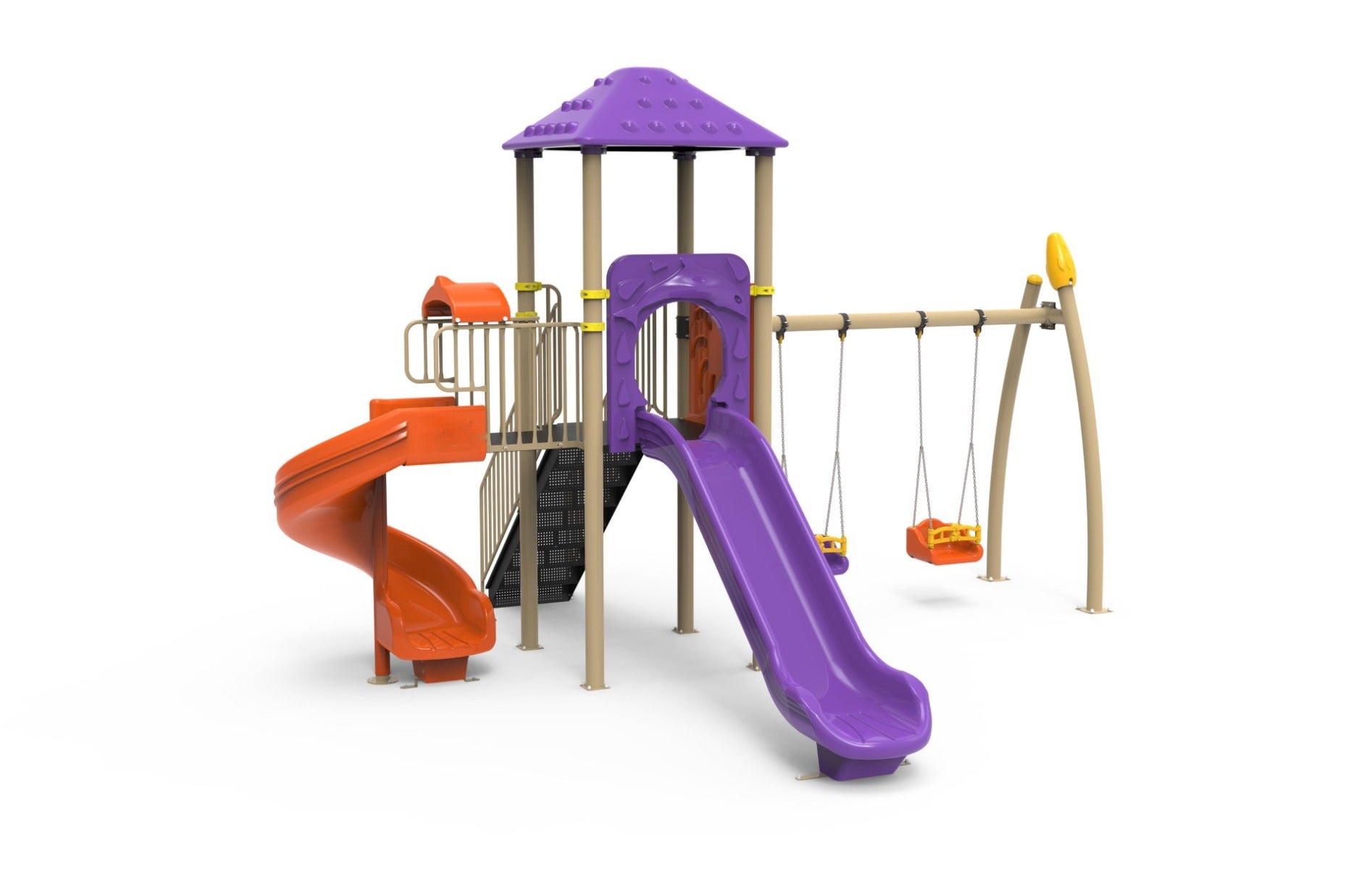 Buy Almond Series Slide with Tower and Swings | Yallatoys.com