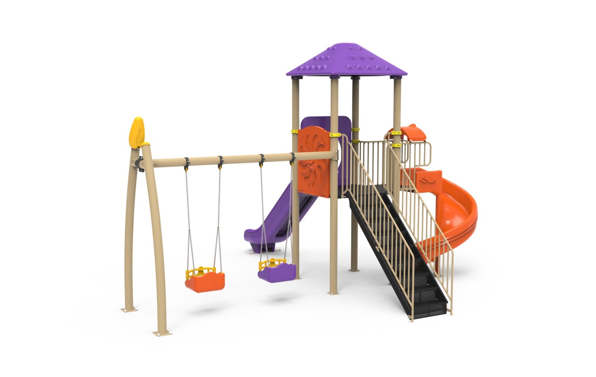 Buy Almond Series Slide with Tower and Swings | Yallatoys.com